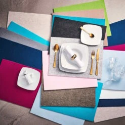 6x Tischset 33x45cm FELTO In Petrol -Butlers butlers 6x tischset 33x45cm felto in petrol 2