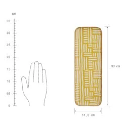 Dekotablett L 33 X B 12cm PATTERY In Gelb -Butlers butlers dekotablett l 33 x b 12cm pattery in gelb 3
