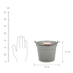 Eimer 2l ZINC In Grau -Butlers butlers eimer 2l zinc in grau 2