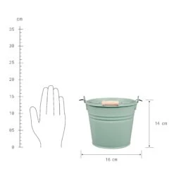 Eimer 2l ZINC In Pastellgrün -Butlers butlers eimer 2l zinc in pastellgrun 2