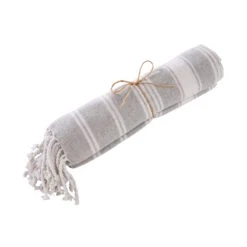 Hamamtuch L 170 X B 90cm SURFSIDE In Hellgrau -Butlers butlers hamamtuch l 170 x b 90cm surfside in hellgrau 3