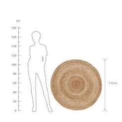 Hanf-Teppich Ø110cm ALL NATURE In Natur -Butlers butlers hanf teppich o110cm all nature in natur 2