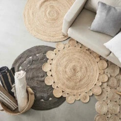 Hanf-Teppich Ø110cm ALL NATURE In Natur -Butlers butlers hanf teppich o110cm all nature in natur 7