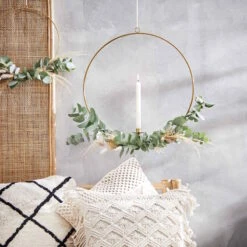Hängedeko-Ring Für Stabkerze Ø50cm LUNA In Gold -Butlers butlers hangedeko ring fur stabkerze o50cm luna in gold 1