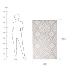 In- & Outdoor-Teppich Ethno L 150 X B 90cm COLOUR CLASH In Grau -Butlers butlers in and outdoor teppich ethno l 150 x b 90cm colour clash in grau 2