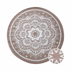In- & Outdoor-Teppich Flora Ø150cm COLOUR CLASH In Natur-Weiß -Butlers butlers in and outdoor teppich flora o150cm colour clash in natur weiss 2