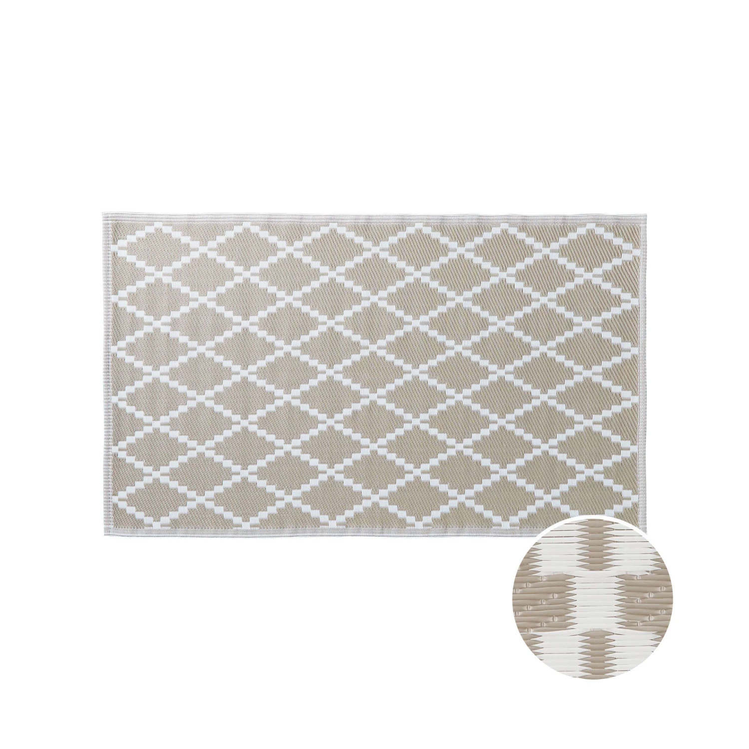 In- & Outdoor-Teppich Rauten L 150 X B 90cm COLOUR CLASH In Natur 3 In- & Outdoor-Teppich Rauten L 150 X B 90cm COLOUR CLASH In Natur