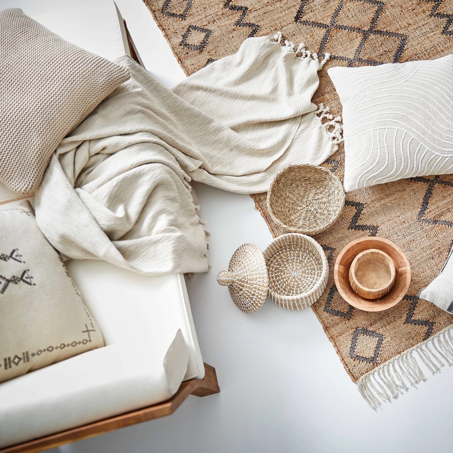 Kissen L 50 X B 50cm SIENNA In Beige 4 Kissen L 50 X B 50cm SIENNA In Beige – Bild 2