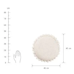 Kissen Ø45cm DAISY In Weiß -Butlers butlers kissen o45cm daisy in weiss 3