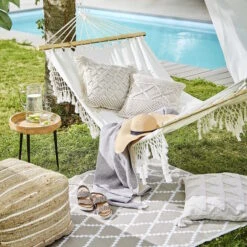 Kissen ZickZack L 45 X B 45cm MACRAMÉ In Creme -Butlers butlers kissen zickzack l 45 x b 45cm macrame in creme 1