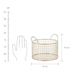 Korb Rund Ø22cm HOOP In Gold -Butlers butlers korb rund o22cm hoop in gold 2