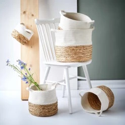 Butlers -Butlers butlers korb rund o26cm cotton braid in natur weiss 1