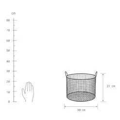 Korb Rund Ø30cm HOOP In Schwarz -Butlers butlers korb rund o30cm hoop in schwarz 2