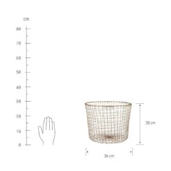 Korb Rund Ø36cm GRID In Gold -Butlers butlers korb rund o36cm grid in gold 1