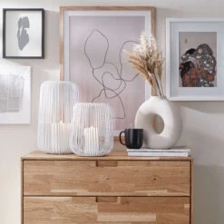 Butlers -Butlers butlers laterne hohe 25cm cocoon in weiss 1