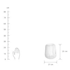 Laterne Höhe 25cm COCOON In Weiß -Butlers butlers laterne hohe 25cm cocoon in weiss 3