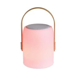 LED Leuchte Mit Bluetooth® Und Farbwechsel SOUND LOUNGE In Weiß-Hellbraun -Butlers butlers led leuchte mit bluetooth r und farbwechsel sound lounge in weiss hellbraun 4