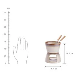 Mini-Fondue Mit 2 Gabeln AU CHOCOLAT In Beige 11 Mini-Fondue Mit 2 Gabeln AU CHOCOLAT In Beige -Butlers butlers mini fondue mit 2 gabeln au chocolat in beige 2