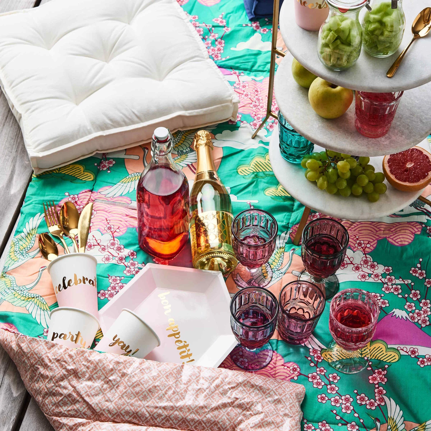 Picknickdecke Japan B 140 X T 180cm PICNIC DELUXE In Bunt 10 Picknickdecke Japan B 140 X T 180cm PICNIC DELUXE In Bunt – Bild 8