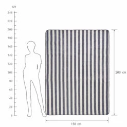 Picknickdecke Streifen L 150 X B 200cm WANDERLUST In Creme-Blau -Butlers butlers picknickdecke streifen l 150 x b 200cm wanderlust in creme blau 3