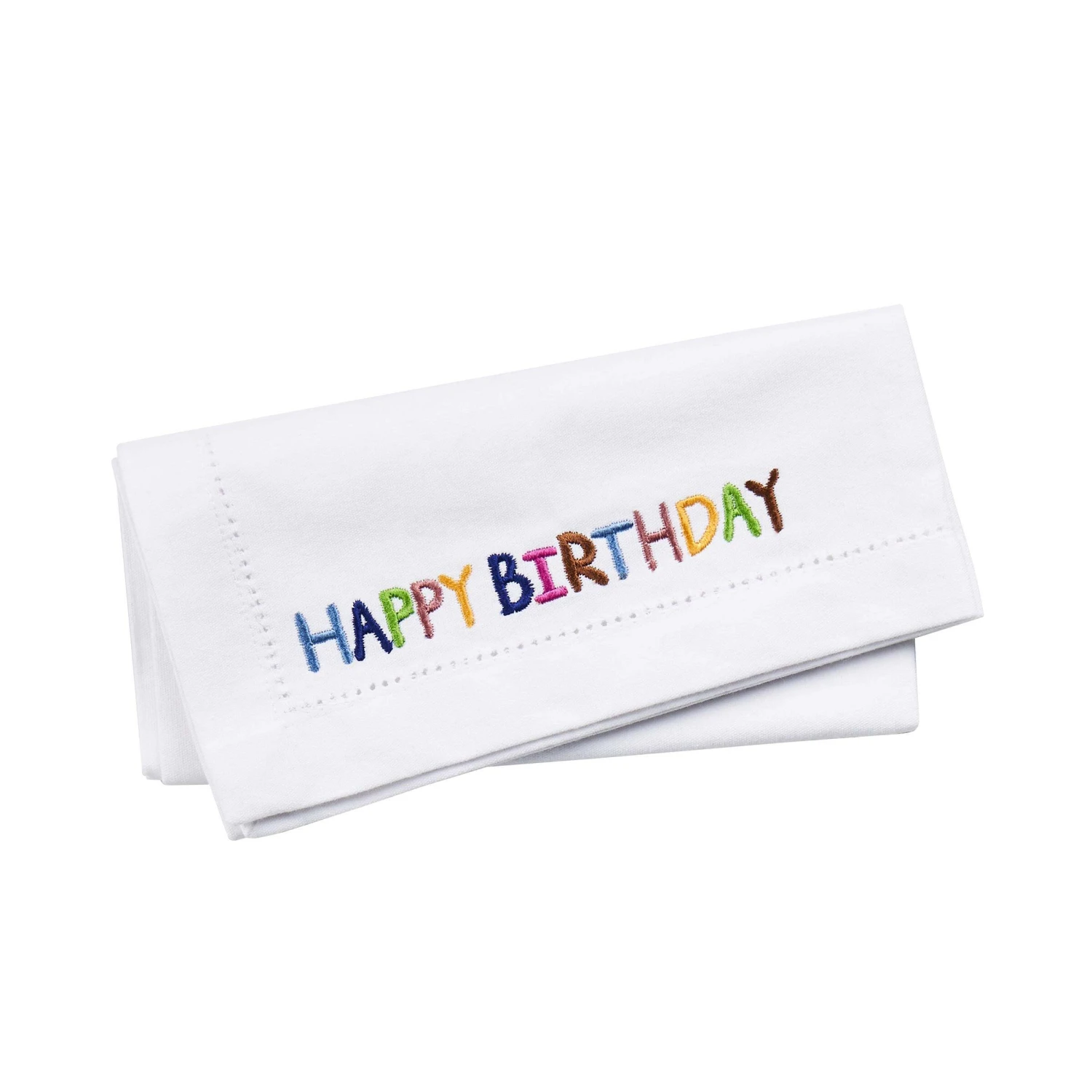 Serviette L 45 X B 45cm HAPPY BIRTHDAY In Weiß 4 Serviette L 45 X B 45cm HAPPY BIRTHDAY In Weiß – Bild 2