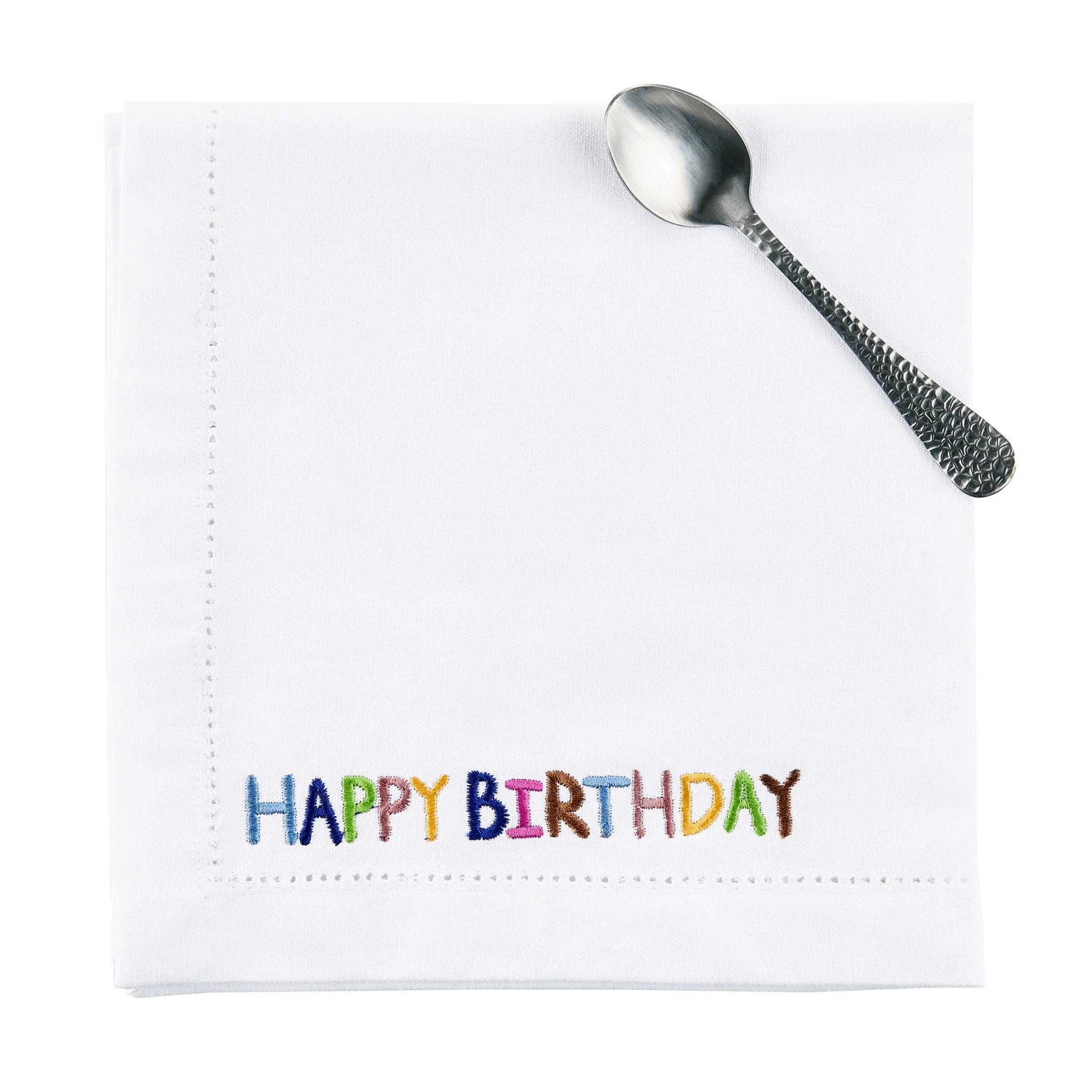 Serviette L 45 X B 45cm HAPPY BIRTHDAY In Weiß 3 Serviette L 45 X B 45cm HAPPY BIRTHDAY In Weiß