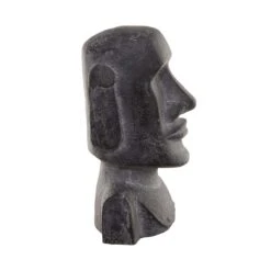 Statue Höhe 46cm MOAI In Grau -Butlers butlers statue hohe 46cm moai in grau 1