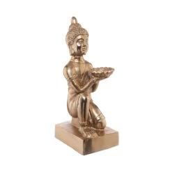 Statue Mit Kerzenteller Höhe 44cm BALI In Gold -Butlers butlers statue mit kerzenteller hohe 44cm bali in gold 2