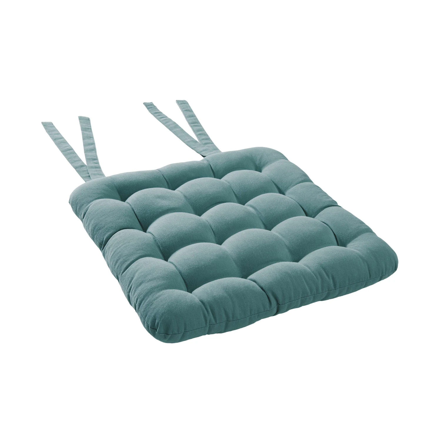 Stuhlkissen Mit Bändchen L 35 X B 37cm SOLID In Türkis 5 Stuhlkissen Mit Bändchen L 35 X B 37cm SOLID In Türkis – Bild 3