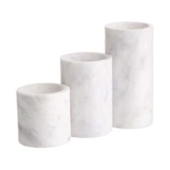 Teelichthalter-Set 3-tlg. MARBLE In Weiß -Butlers butlers teelichthalter set 3 tlg marble in weiss 6