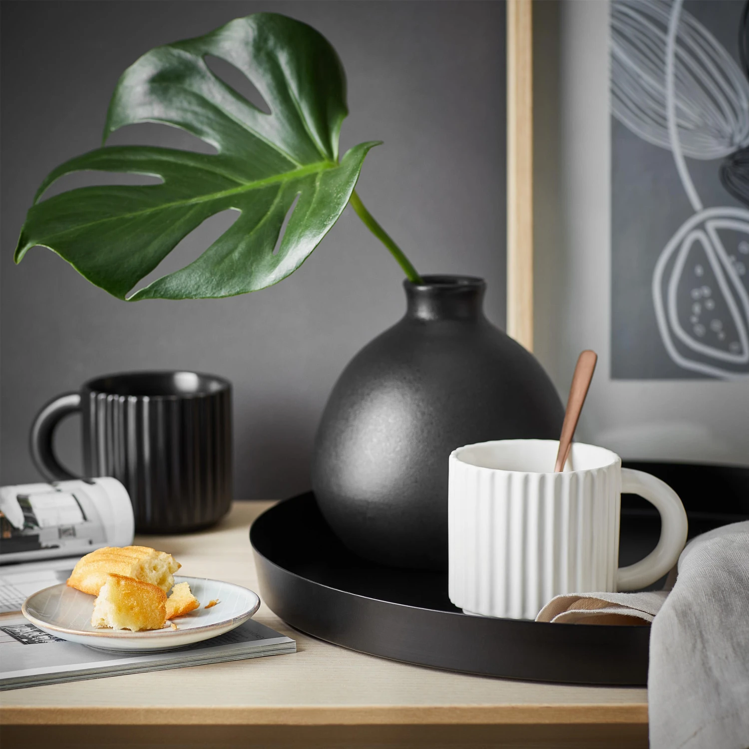 Vase Höhe 16cm MIO In Schwarz 4 Vase Höhe 16cm MIO In Schwarz – Bild 2