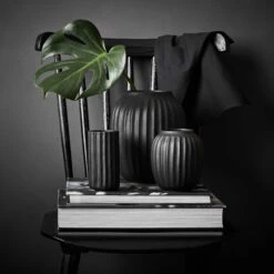 Vase Höhe 23cm LIV In Schwarz -Butlers butlers vase hohe 23cm liv in schwarz 4